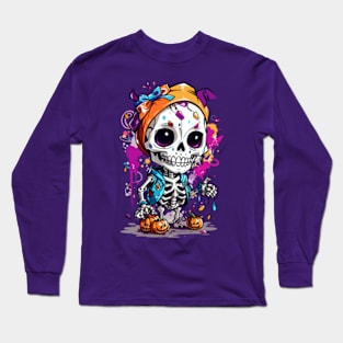 Halloween Skeleton funny Long Sleeve T-Shirt